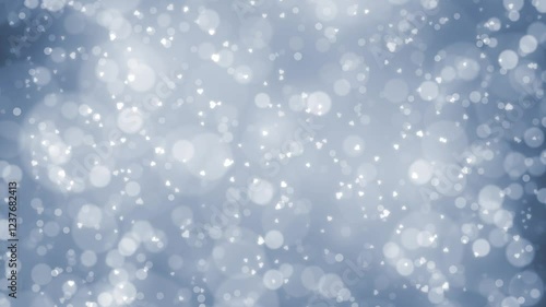 Circle bokeh and small hearts background looping animation. Valentine's day holidays copy space greeting card.