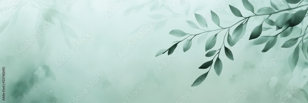 A light green background with a blurred branch of leaves in the foreground, creating an atmosphere of freshness and vitality. A light green background with a blurred branch of leaves in the foreground, creating an atmosphere of freshness and vitality.