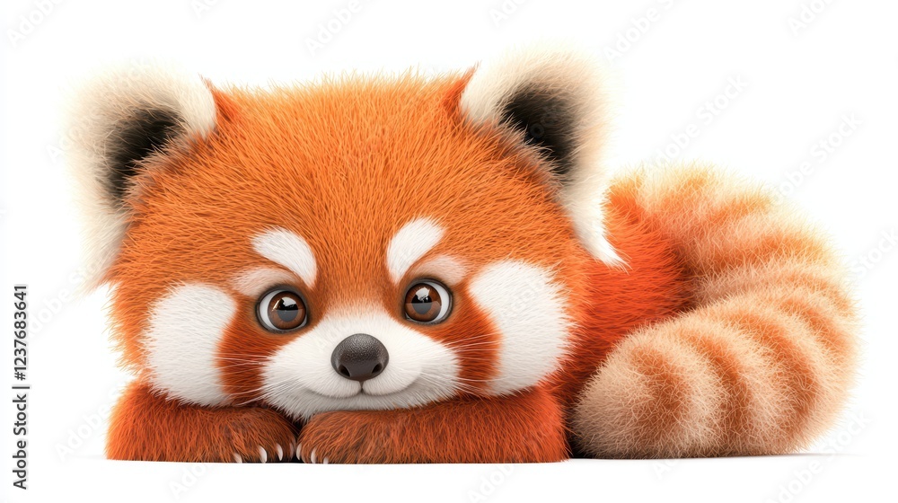 Adorable red panda in peaceful repose, a captivating portrait of wildlife beauty Adorable red panda in peaceful repose, a captivating portrait of wildlife beauty