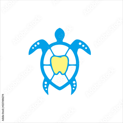 Print Tooth turtle design for your company logo, brand and products