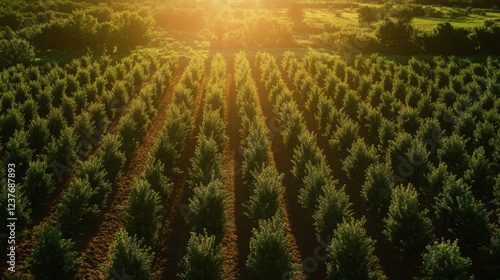 digital agroforestry background, 16:9 photo