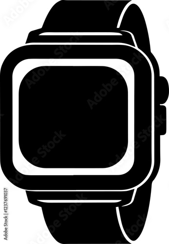 smartwatch design silhouette vector illustration