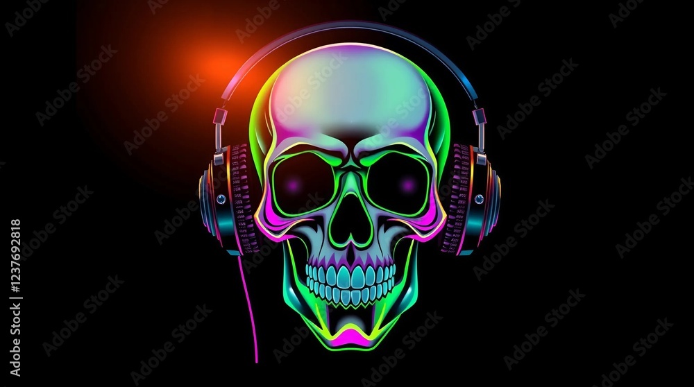 A Striking Illustration of a Digital Art-Inspired Skull with Geometric Shapes and 16-Bit Flair A Striking Illustration of a Digital Art-Inspired Skull with Geometric Shapes and 16-Bit Flair