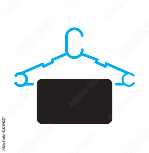 Hanger with cloth icon. Element of tailor, clothier. Premium quality graphic design icon. Signs and symbols collection icon for websites, web design, mobile app 