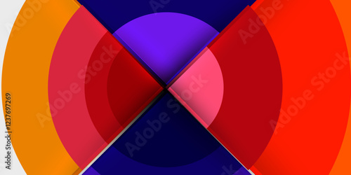 Techno circles and semi circles. Vector Illustration For Wallpaper, Banner, Background, Card, Book Illustration, landing page