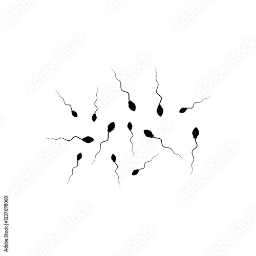 Sperm cells icon. Vector illustration