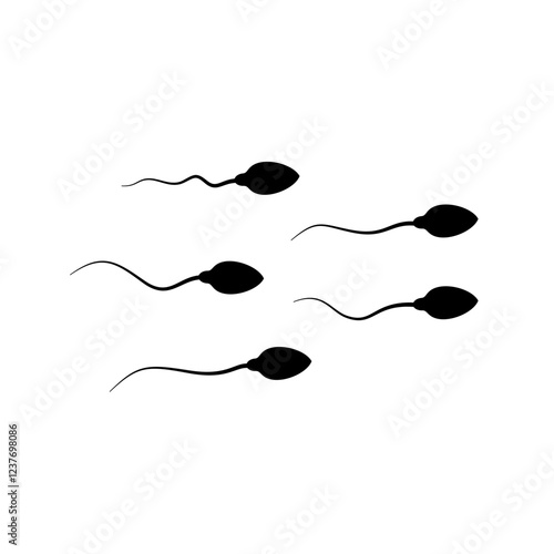 Sperm cells icon. Vector illustration