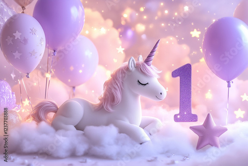 Magical Baby Milestone Backgrounds: 1 to 12 Months Celebration