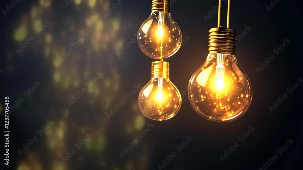 abstract banner background of electric light bulbs hanging glow light, abstract banner background of electric light bulbs hanging glow light,