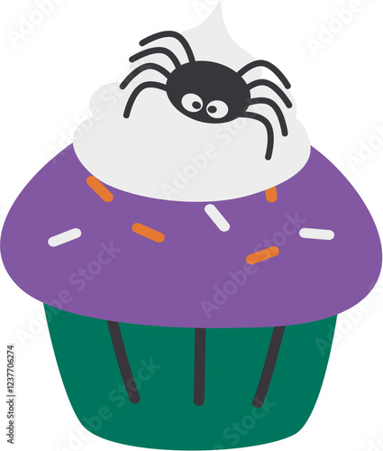 halloween spider cupcake