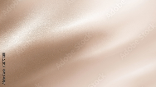 Elegant beige satin texture with soft light and shadow gradient, creating a luxurious and refined wallpaper design suitable for interior decoration. Close-up view highlighting the smooth fabric, perfe photo