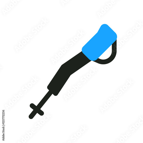 racing poles flat icon color illustration