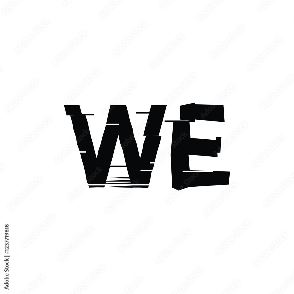 WE monogram logo design letter text name symbol monochrome logotype alphabet character simple logo WE monogram logo design letter text name symbol monochrome logotype alphabet character simple logo