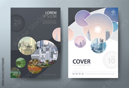Annual report brochure flyer design template vector, Leaflet, presentation book cover templates, layout in A4 size