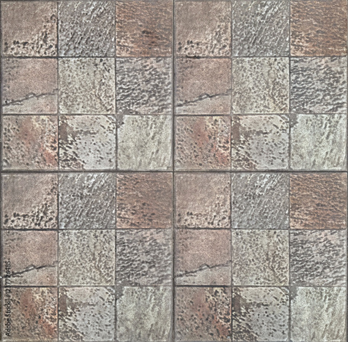 Wallpaper Mural Close up of square checkerboard tiles in white, beige and pink color, with random pattern. Seamless checkered tiles pattern background texture. Suitable for outdoor flooring. Torontodigital.ca