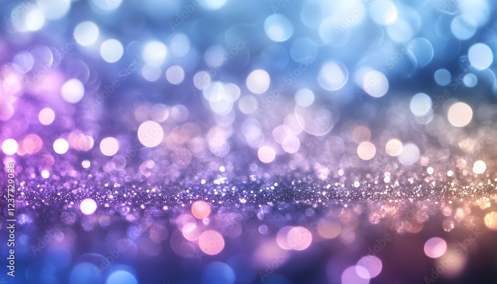 Abstract Glittering Bokeh Background With Purple Blue Hues Abstract Glittering Bokeh Background With Purple Blue Hues