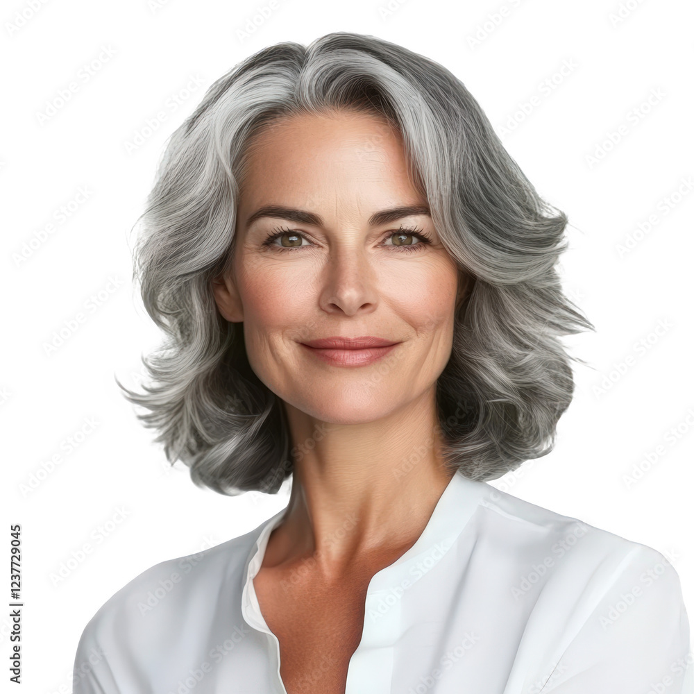 Portrait of a middle-aged and elderly woman in her fifties Portrait of a middle-aged and elderly woman in her fifties