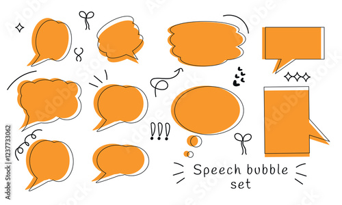 Set of speech bubble. Flat stale. Vector illustration