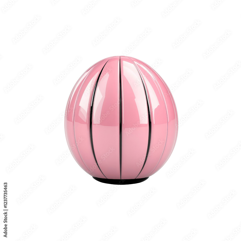 Fototapeta premium Pink and Black Striped Sphere Decor - Modern Home Accessory