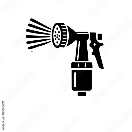 Watering Can Icon: A minimalist silhouette of a watering can with a spray nozzle, capturing the essence of gardening and nurturing.  