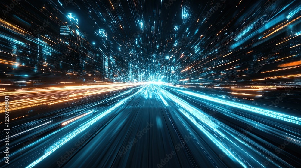 Obraz premium 5G networks enabling faster internet speeds, better connectivity, and enhanced performance for mobile devices, IoT, smart cities, and autonomous vehicles, driving the future of digital transformation.