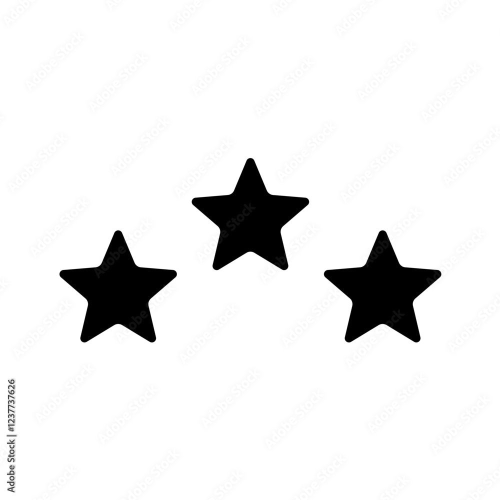 Obraz premium three stars vector icon