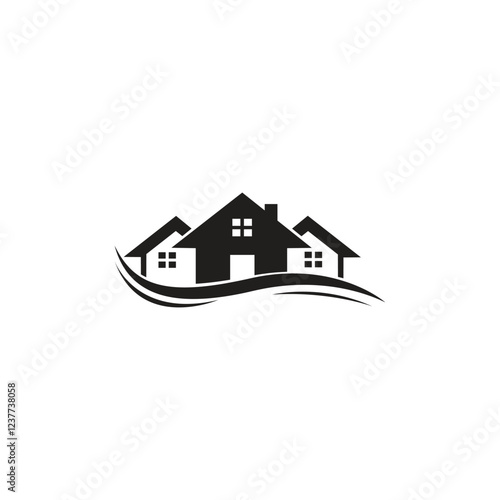 Real estate home logo vector.