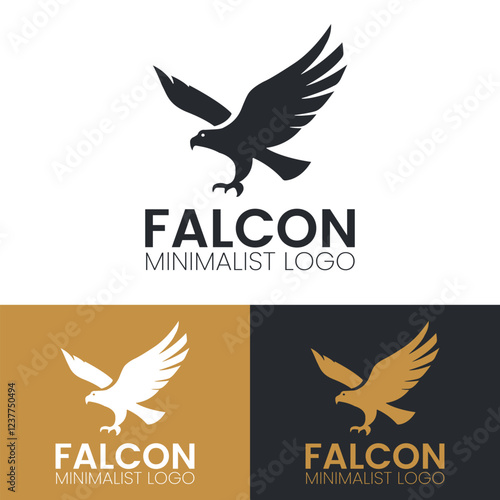 Falcon minimalist logo vector illustration