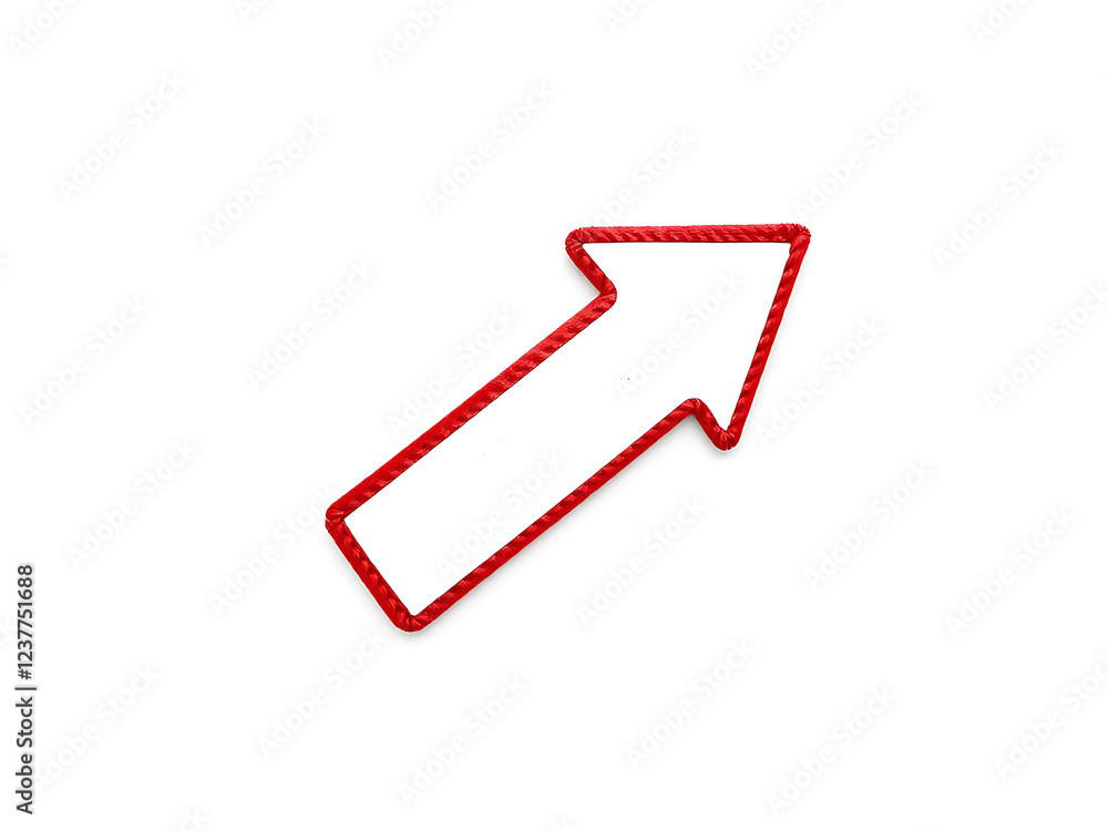 Red arrow isolated on white background Red arrow isolated on white background