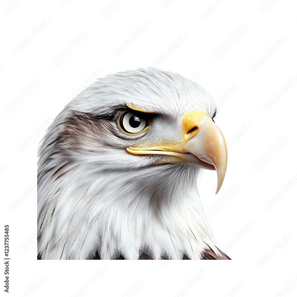 Fototapeta premium Majestic Bald Eagle Portrait Close-up of a Powerful Bird of Prey