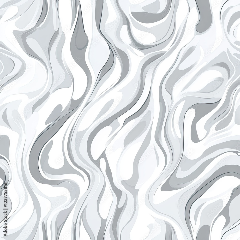 White and Gray Seamless Organic Pattern - AI generated illustration White and Gray Seamless Organic Pattern - AI generated illustration