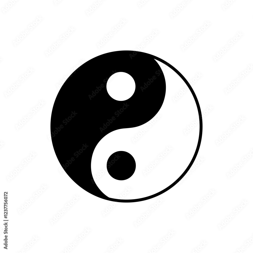 Yin yang symbol outline Stock Vector. Yin yang symbol outline Stock Vector.