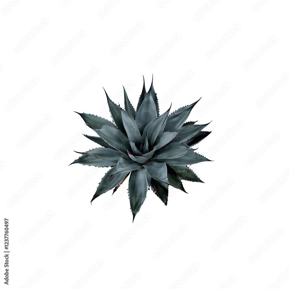 Agave or Aqava americana isolated on white background Agave or Aqava americana isolated on white background