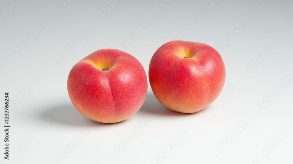 Fresh Red Apples on White Background for Healthy Lifestyle Promotion Fresh Red Apples on White Background for Healthy Lifestyle Promotion