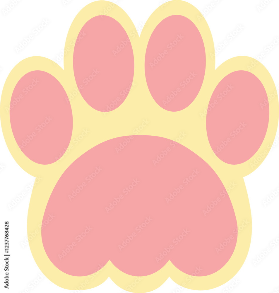 Huella de perro o gato ilustración vector Huella de perro o gato ilustración vector