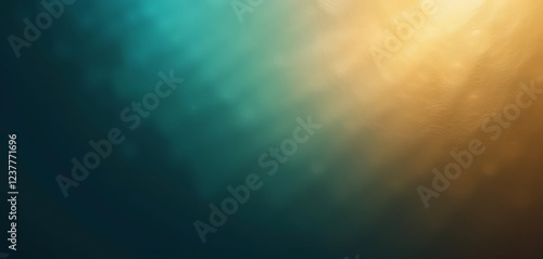Abstract background with teal and gold gradient, soft bokeh lights, and subtle texture, perfect for design projects and presentations.