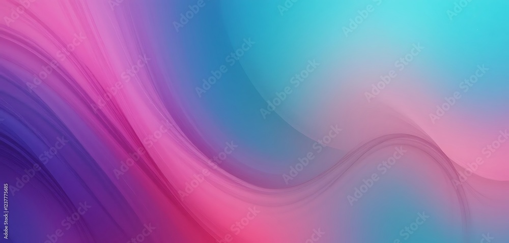 Obraz premium Abstract Pink and Blue Swirls Background, Gradient Color Waves, Soft Pastel Colors, Smooth Texture, Digital Art, Wallpaper, Design Element, Background Image