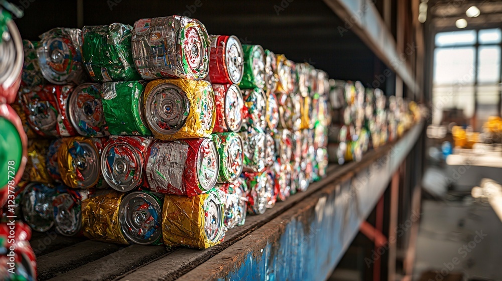 Fototapeta premium cleanup concept. Recycling initiative transforming waste into re...