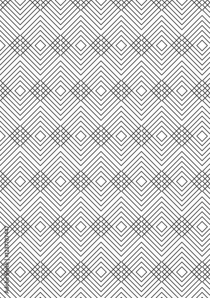 Fototapeta premium Seamless pattern with batik vector illustration, tropical batik motif