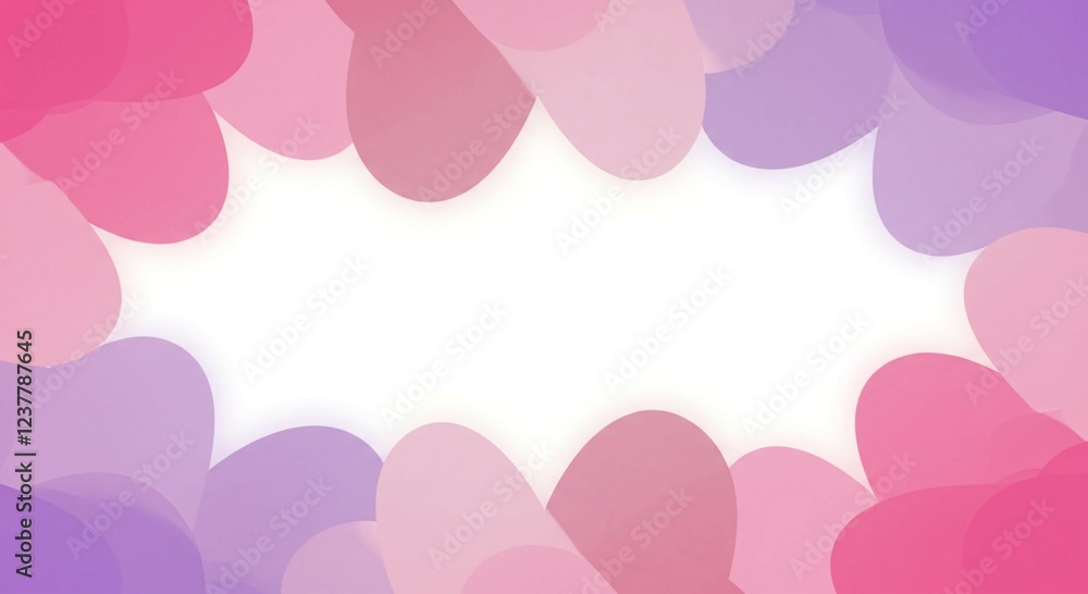 Abstract Pink and Purple Heart Shape Frame Background Design for Valentine s Day Wedding or Romance Abstract Pink and Purple Heart Shape Frame Background Design for Valentine s Day Wedding or Romance