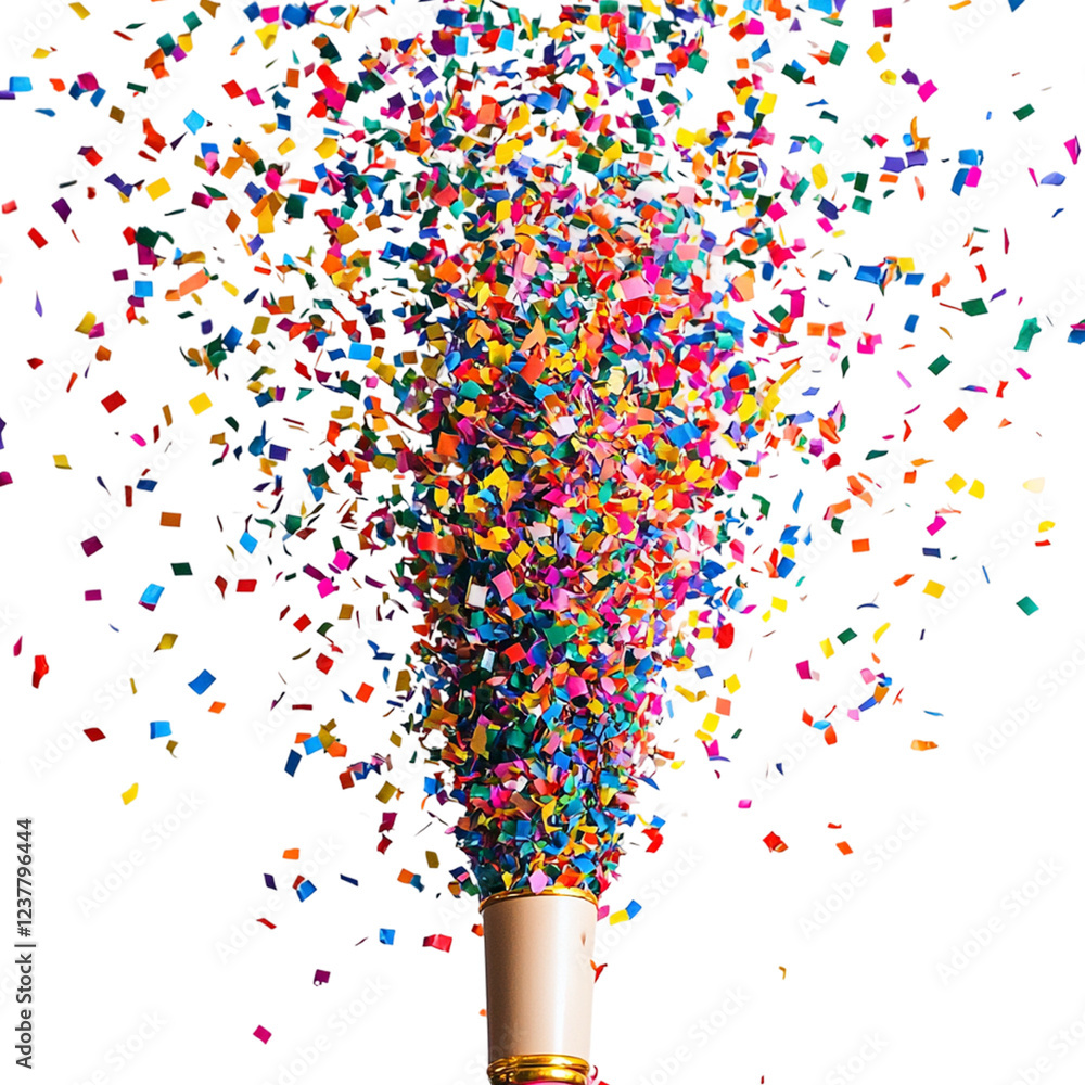 Fototapeta premium Confetti Cannon high detail png