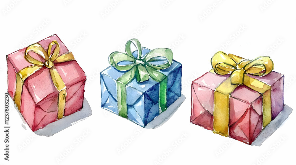 Obraz premium gift boxes isolated on white background