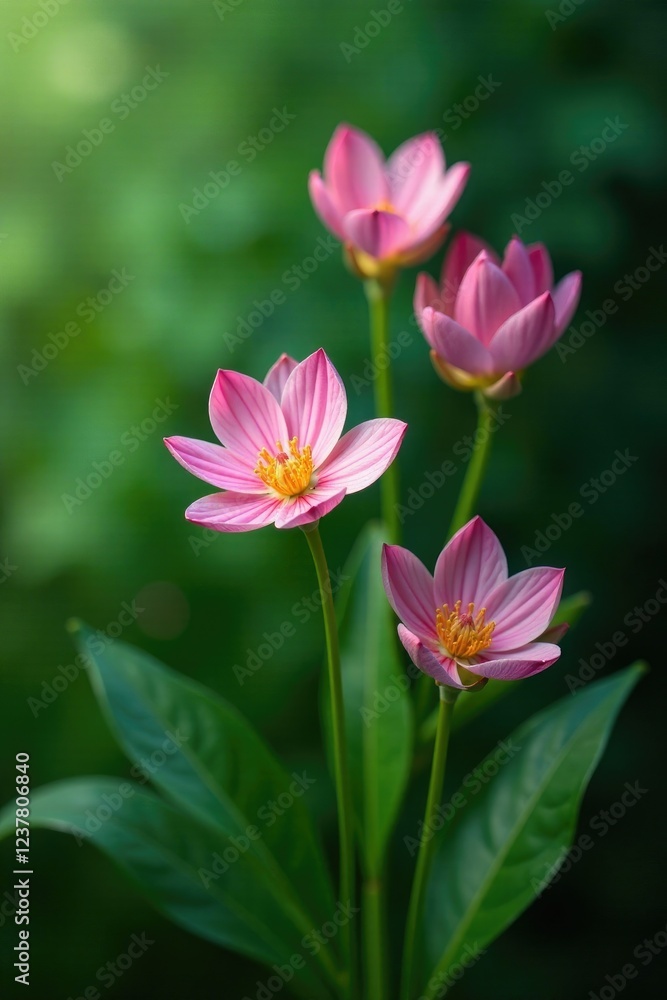 elegant flowers against a lush green backdrop, stems, green, botanical elegant flowers against a lush green backdrop, stems, green, botanical