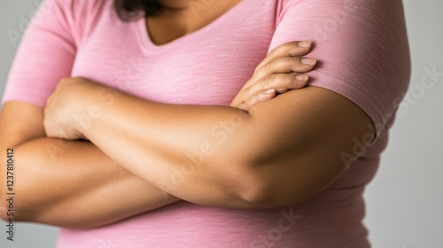Wallpaper Mural Close-up Of A Woman Holding Arm With Excess Fat,  Torontodigital.ca