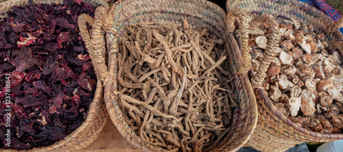 Colorful food product found displayed in the souks of Moroccan cities photo