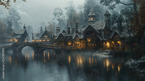 Medieval Village on the river