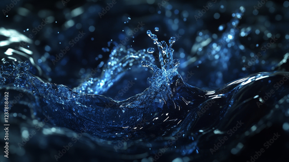 Isolated transparent water splash swirl with pouring wave, vector realistic background. Water pour with splashing drops, liquid blue clear aqua with water droplets of clean drink and flowing spill Isolated transparent water splash swirl with pouring wave, vector realistic background. Water pour with splashing drops, liquid blue clear aqua with water droplets of clean drink and flowing spill