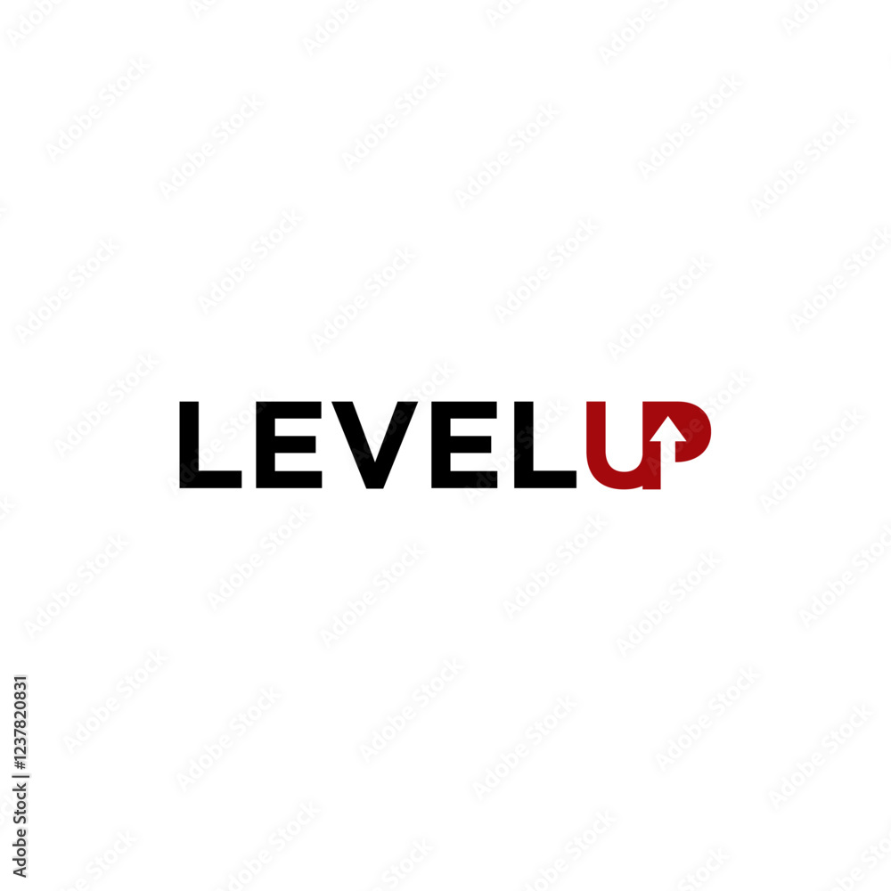 Fototapeta premium Level Up Logo Vector and Business simple
