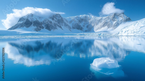 Wallpaper Mural Perfect Reflection of Ice Mountains Torontodigital.ca