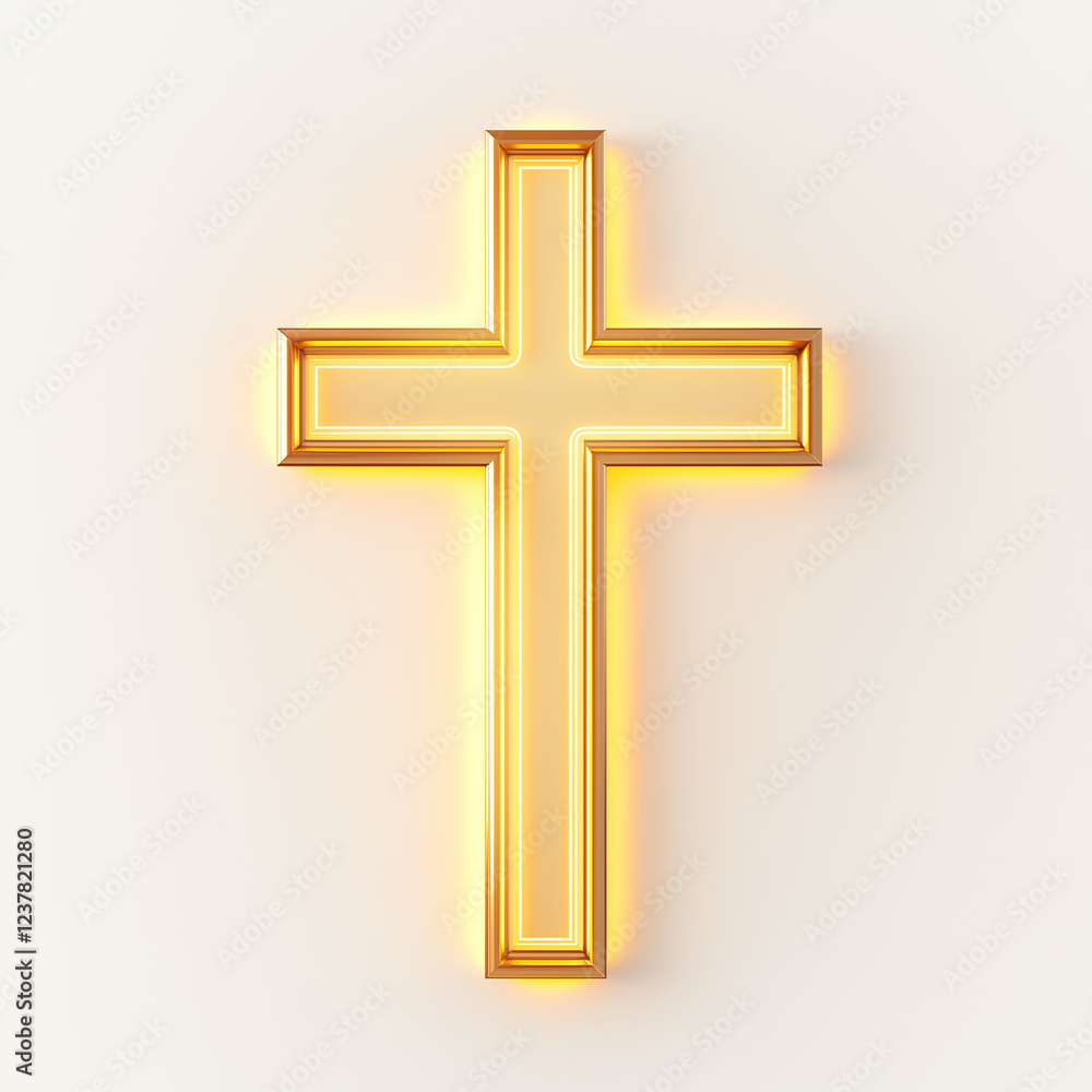 A minimalist golden cross with a soft glowing halo, symbolizing the sacredness of First Communion. The clean white background enhances the peaceful and reverent atmosphere. A minimalist golden cross with a soft glowing halo, symbolizing the sacredness of First Communion. The clean white background enhances the peaceful and reverent atmosphere.